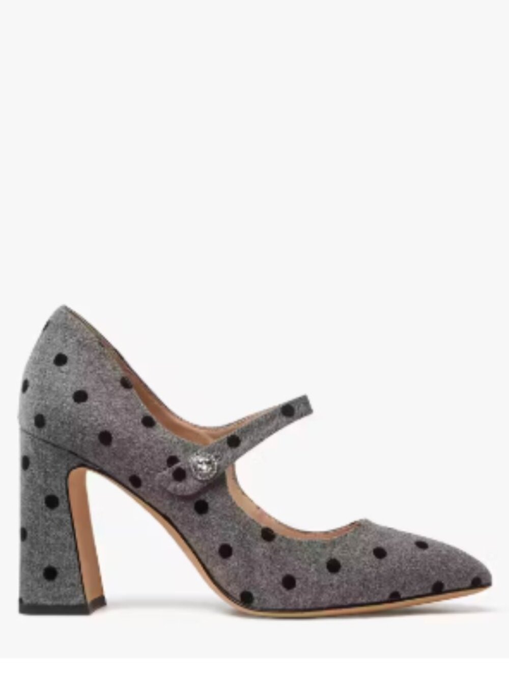 Kate Spade Maren pumps in gray with black polka dots size 8.5